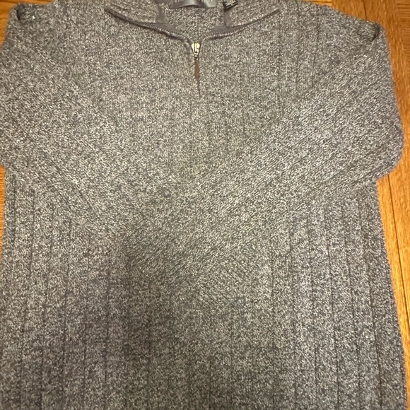 Oscar de la Renta Gray Zip-Up Sweater - Picture 1 of 6